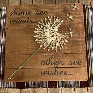 Some see weeds... others see wishes - Dandelion folk art